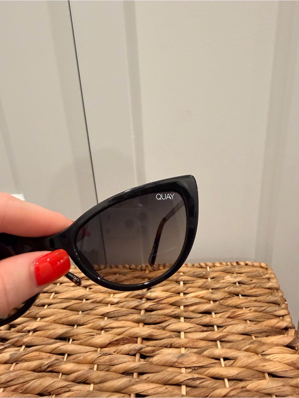 Quay Australia Black Cat-Eye Sunglasses with Gradient Lenses - Picture 3 of 5